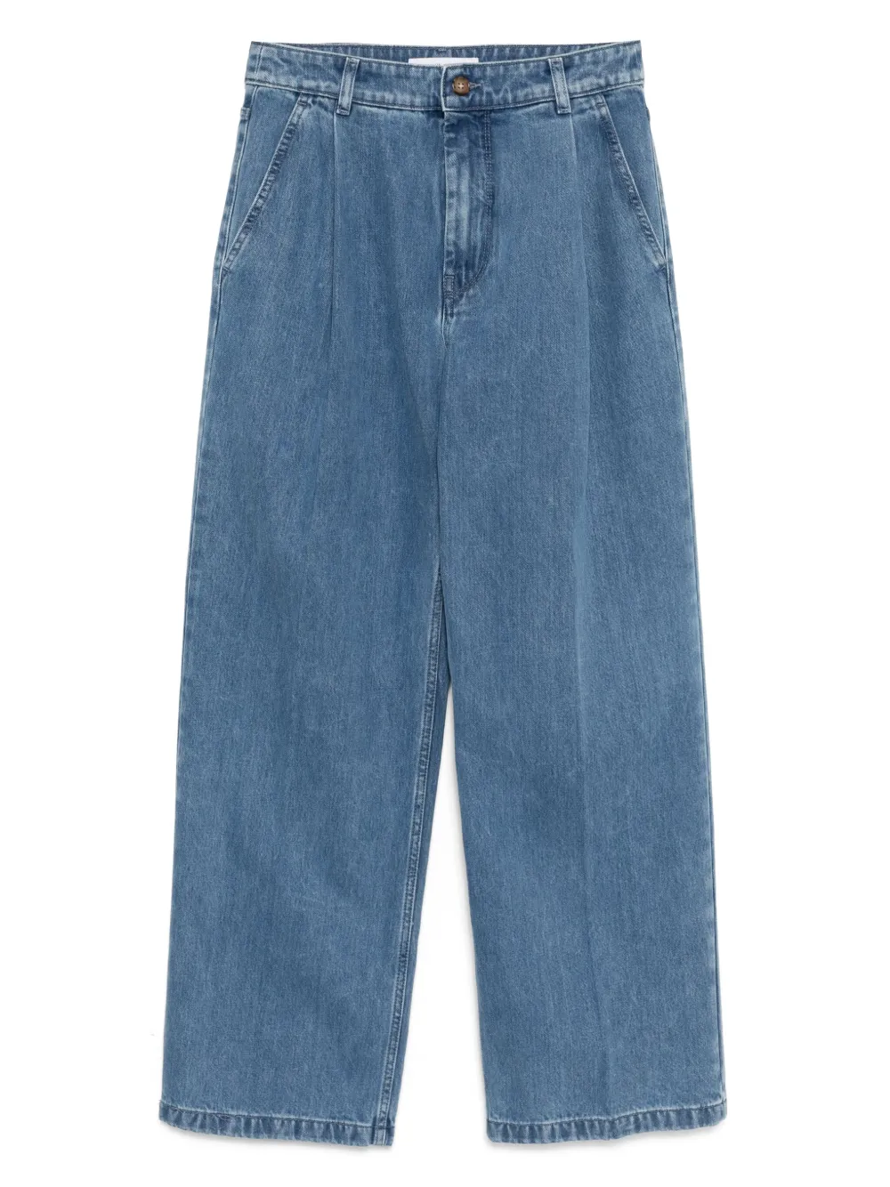 Maison Kitsuné Geplooide jeans Blauw