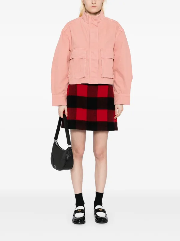 Maison Kitsuné クロップド ワークジャケット | ピンク | FARFETCH JP