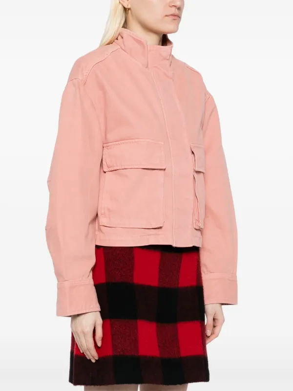 Maison Kitsuné クロップド ワークジャケット | ピンク | FARFETCH JP