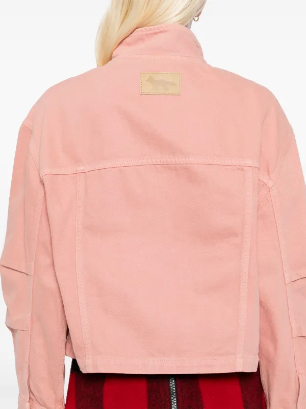 Maison Kitsuné クロップド ワークジャケット | ピンク | FARFETCH JP