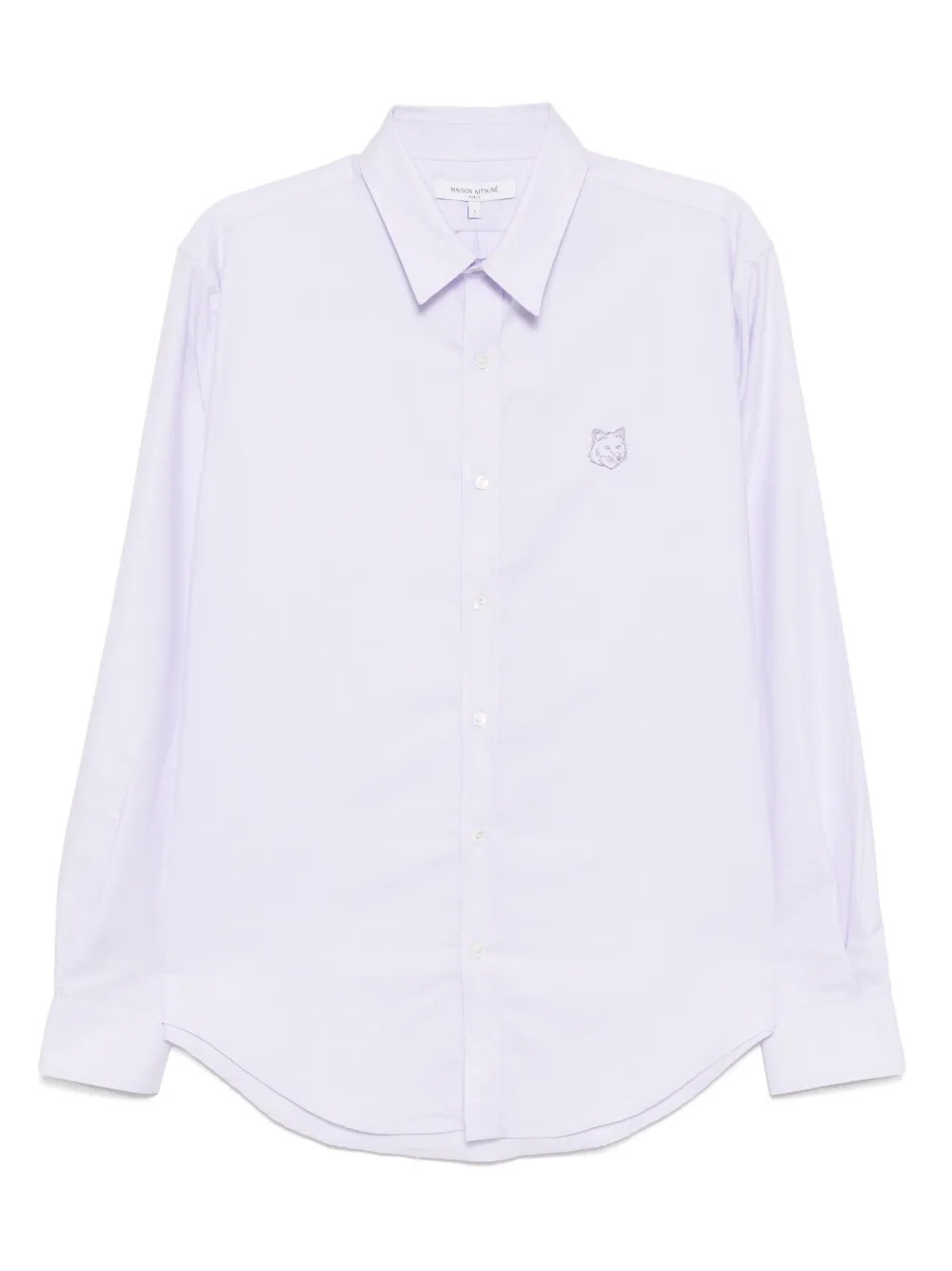 Maison Kitsuné Contour Fox Head skate overhemd Paars