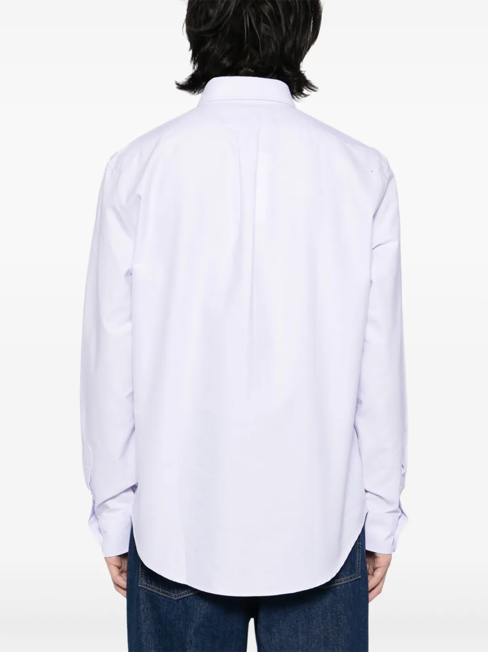 Maison Kitsuné Contour Fox Head skate overhemd Paars