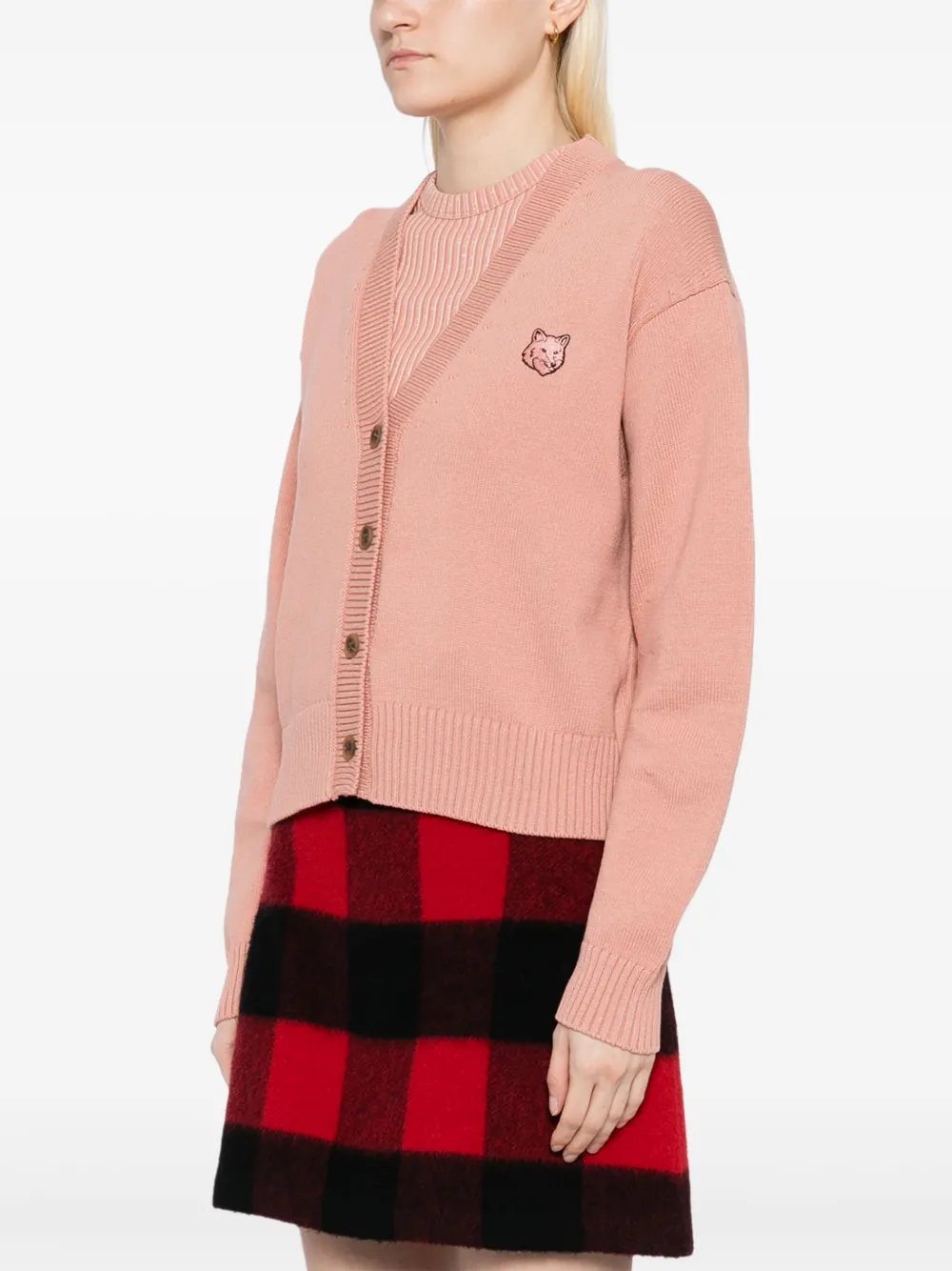 MAISON KITSUNÉ BOLD FOX HEAD-PATCH CARDIGAN 