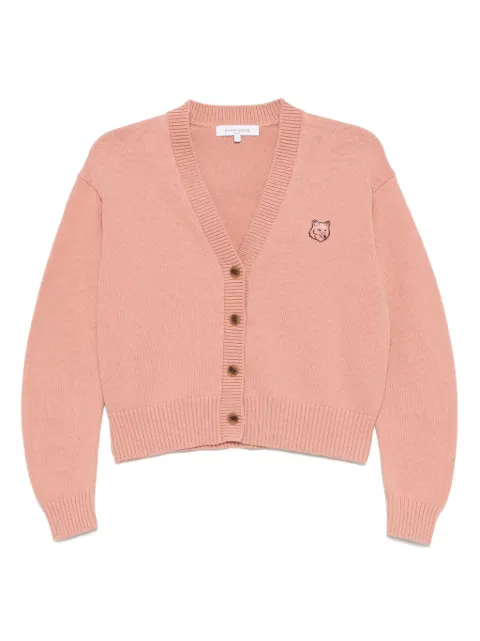 Maison Kitsuné bold fox head-patch cardigan