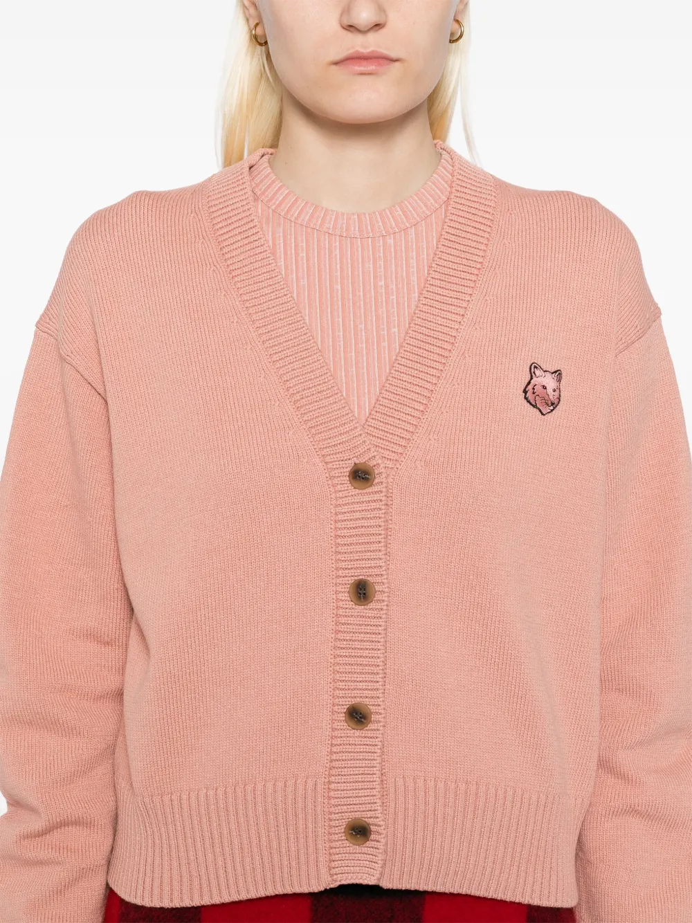 MAISON KITSUNÉ BOLD FOX HEAD-PATCH CARDIGAN 