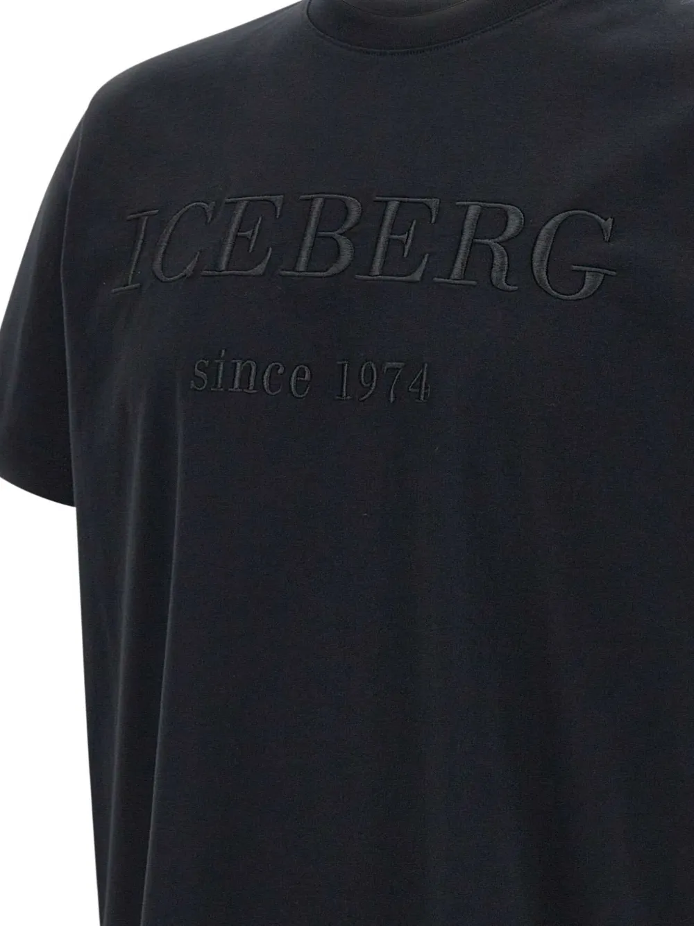 Iceberg Katoenen T-shirt Zwart