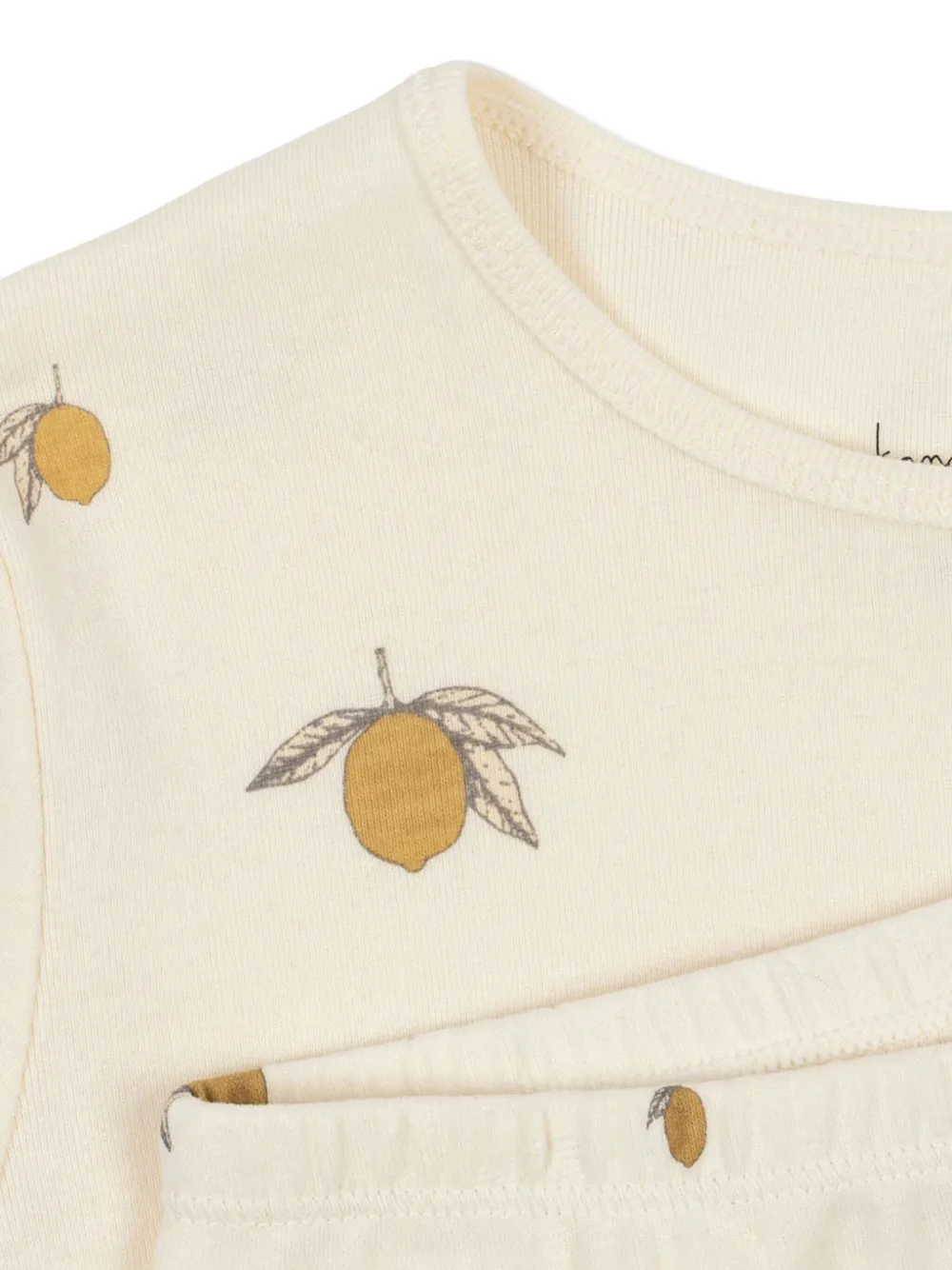 Konges Sløjd Pyjama met citroenprint Beige