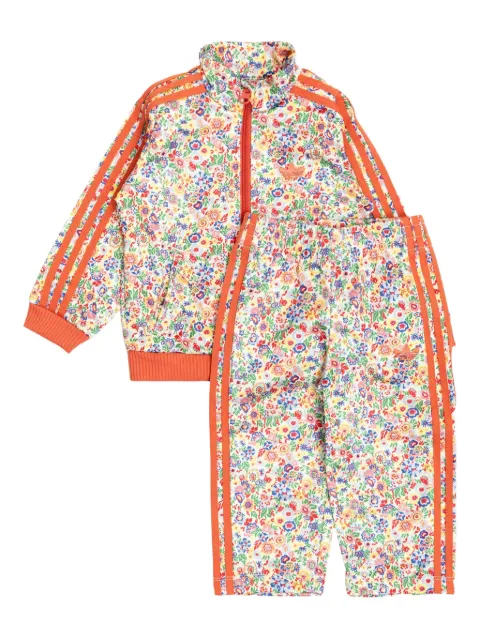 adidas Kids floral-print tracksuit set