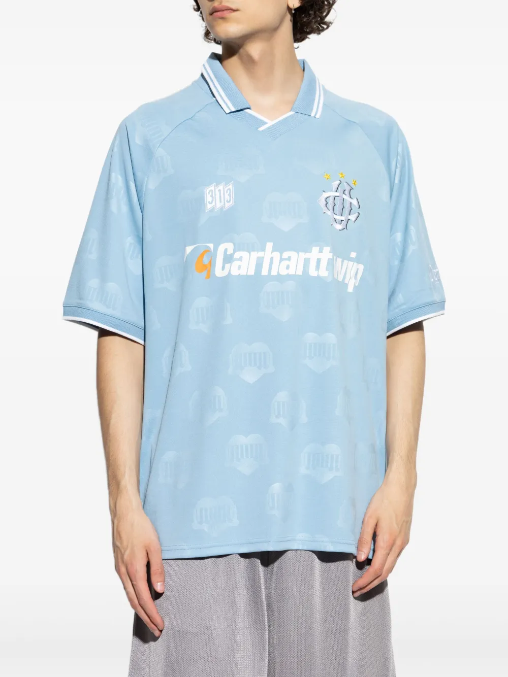 Carhartt WIP Hartt's Football T-shirt Blauw