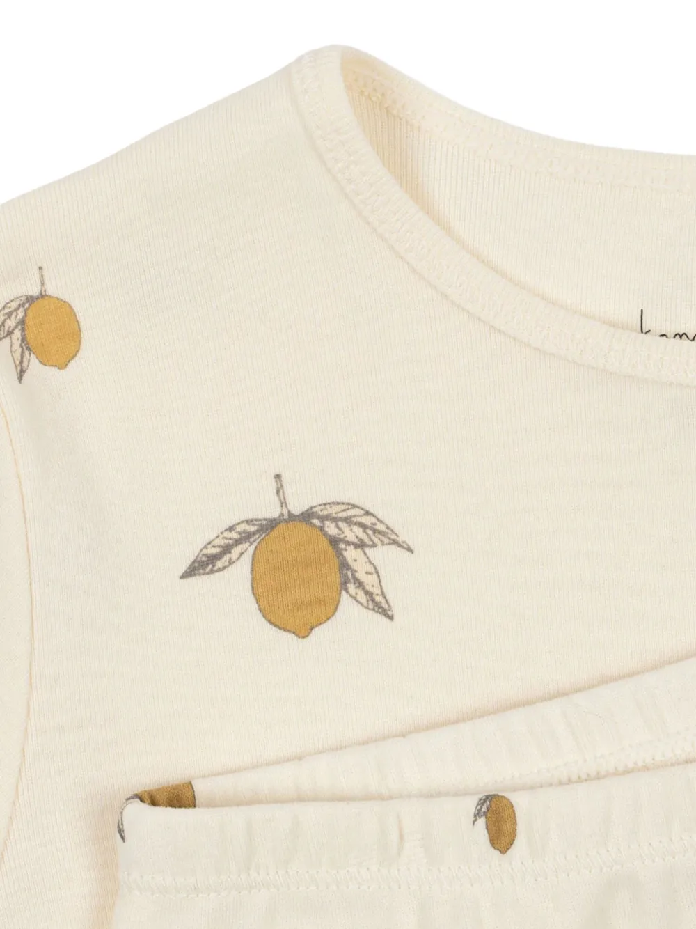 Konges Sløjd Pyjama met citroen patroon Beige
