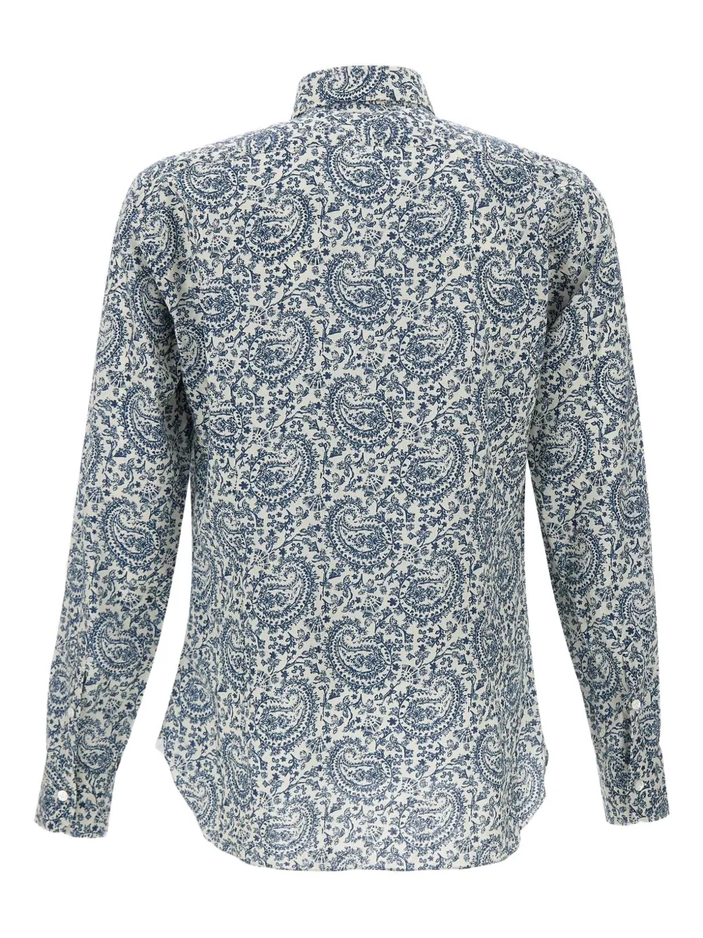 Barba Overhemd met paisley-print Blauw
