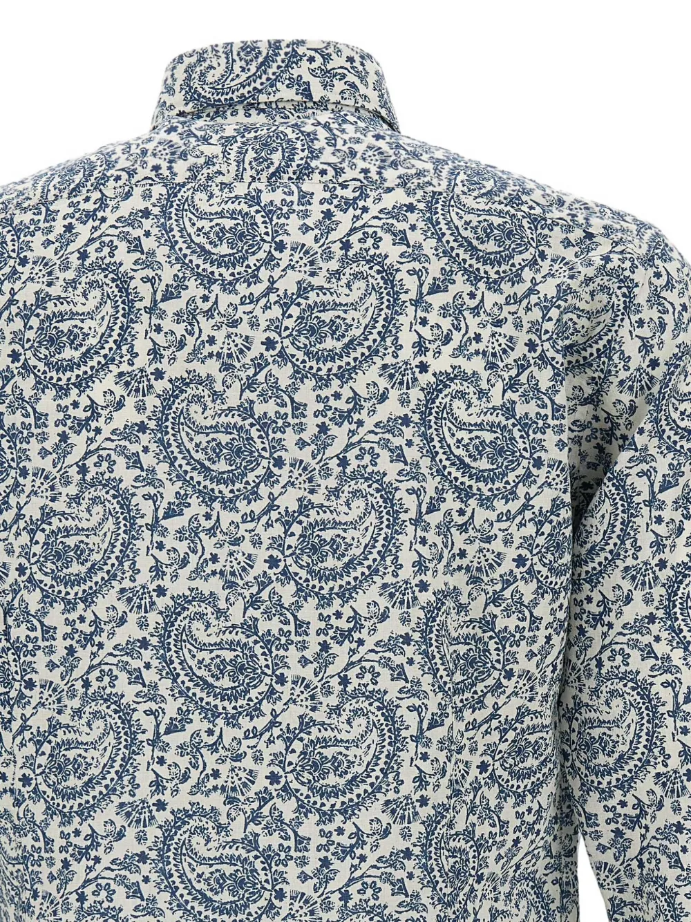 Barba Overhemd met paisley-print Blauw