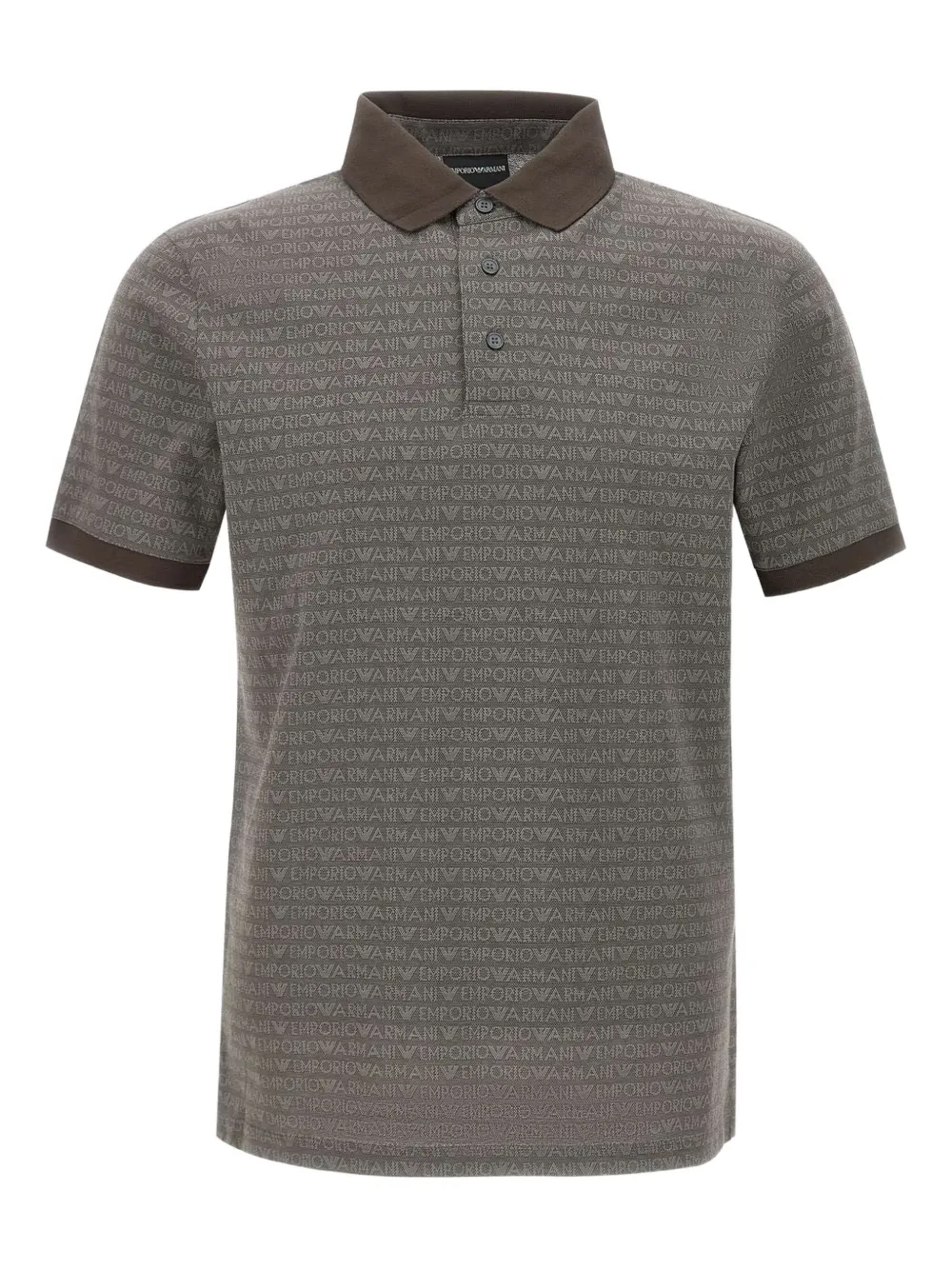 Emporio Armani Katoenen poloshirt Bruin