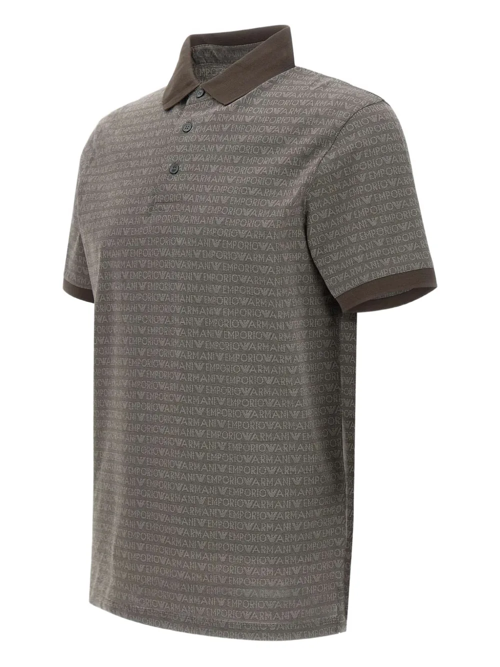 Emporio Armani Katoenen poloshirt Bruin