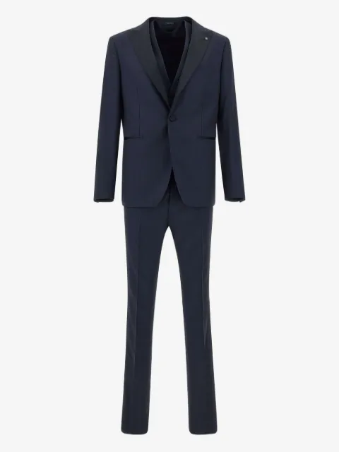 Tagliatore brooch-detail three-piece suit