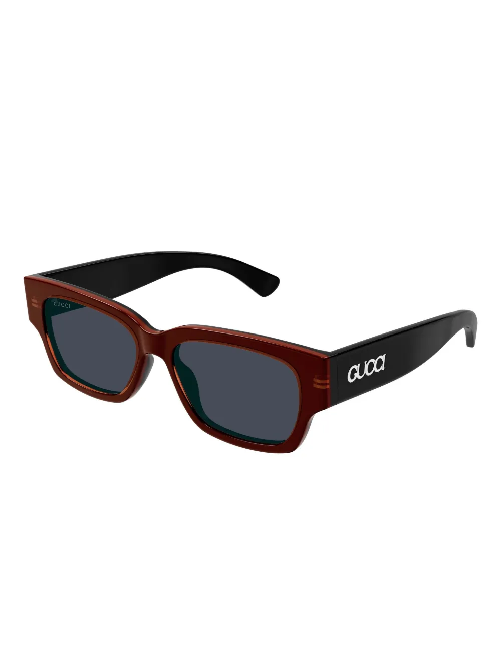 Gucci Eyewear Zonnebril met rechthoekig montuur Rood