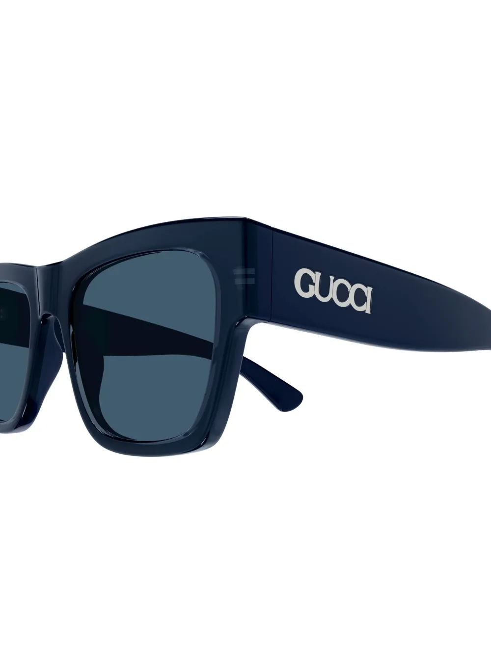 Gucci Eyewear Zonnebril met vierkant montuur Blauw