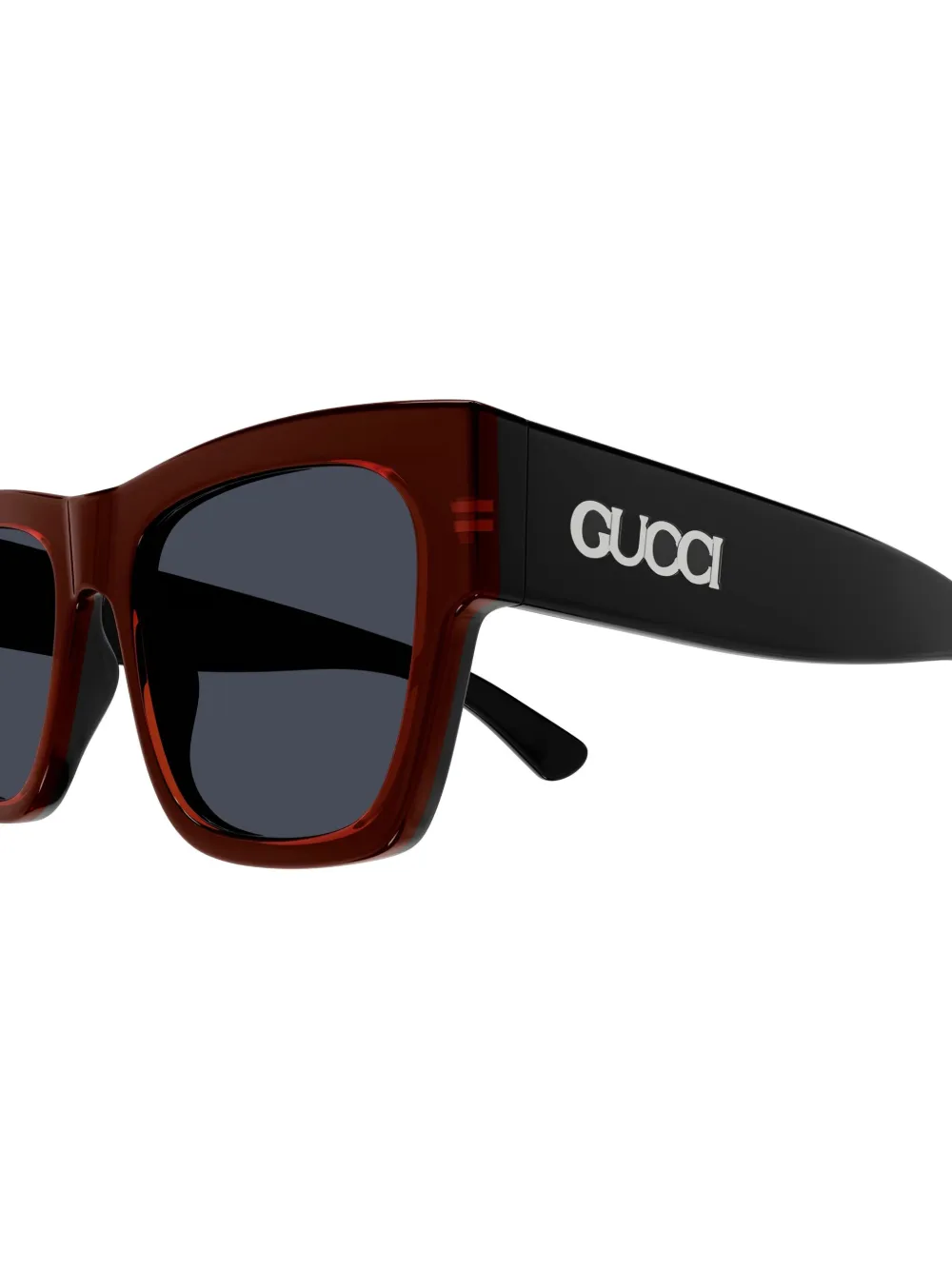 Gucci Eyewear Zonnebril met vierkant montuur Rood