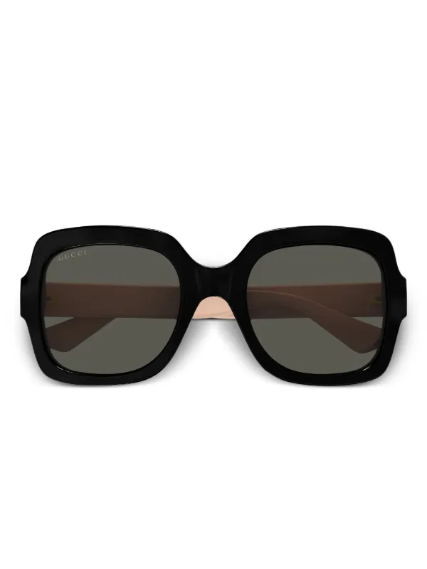 Gucci Eyewear オーバーサイズフレーム サングラス | ブラック 