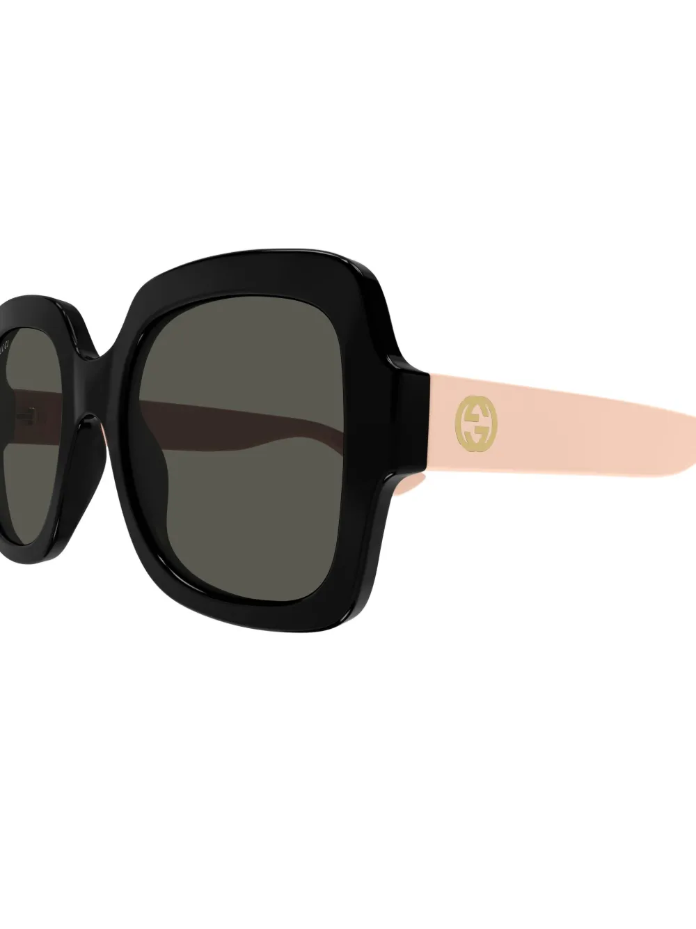 Gucci Eyewear Zonnebril met oversized montuur Zwart