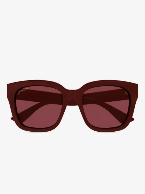 Gucci Eyewear lentes de sol con armazón cuadrada y motivo Interlocking G