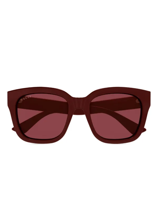 Gucci Eyewear square-frame Sunglasses Red FARFETCH PH