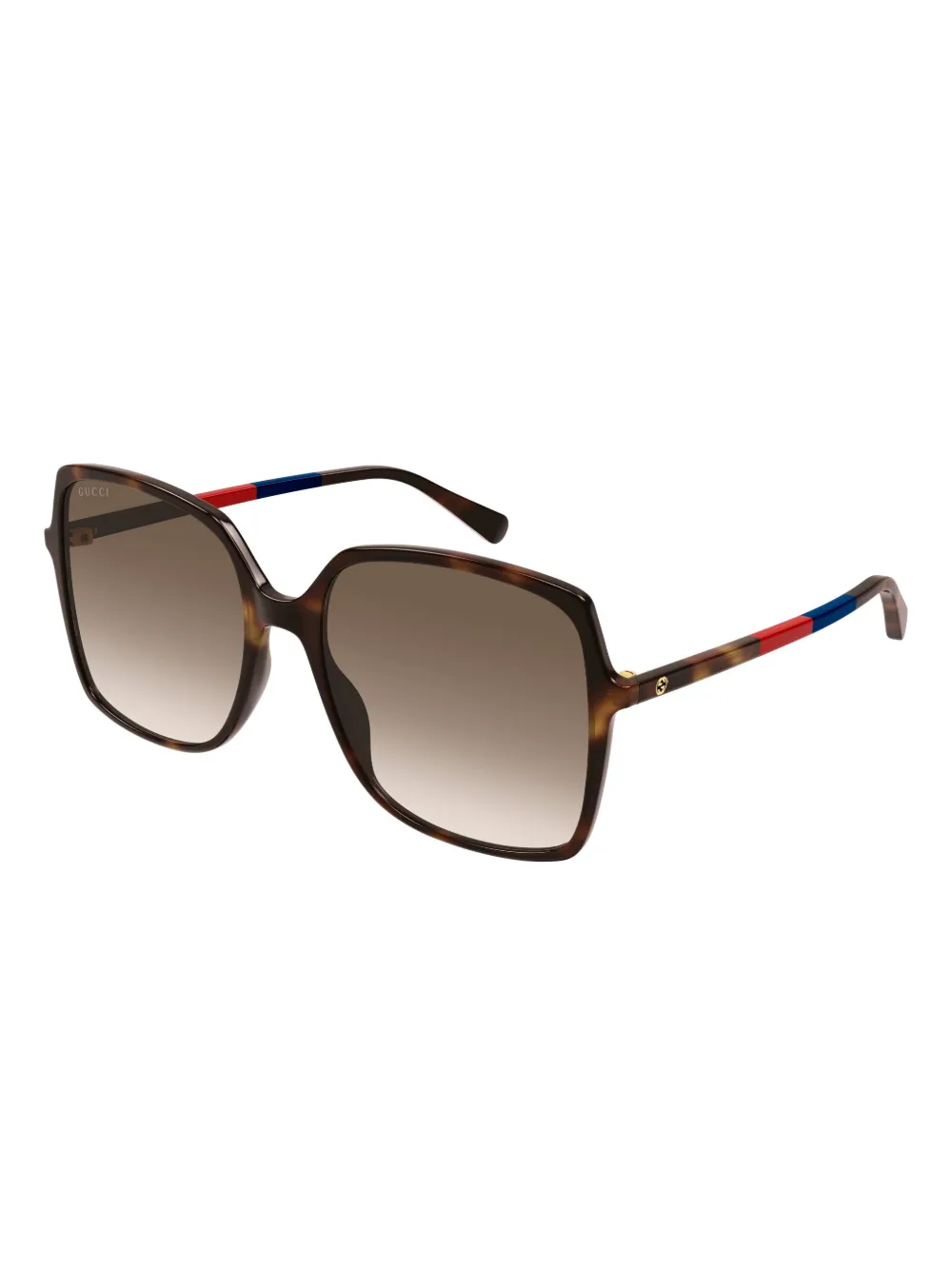 Gucci Eyewear Zonnebril met vierkant montuur - Bruin