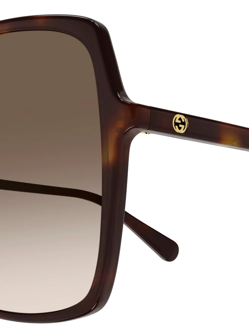 Gucci Eyewear Zonnebril met vierkant montuur Bruin