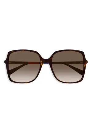 Gucci Eyewear オーバーサイズフレーム サングラス | ブラウン