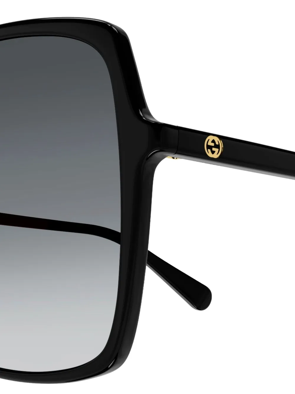 Gucci Eyewear Zonnebril met vierkant montuur Zwart