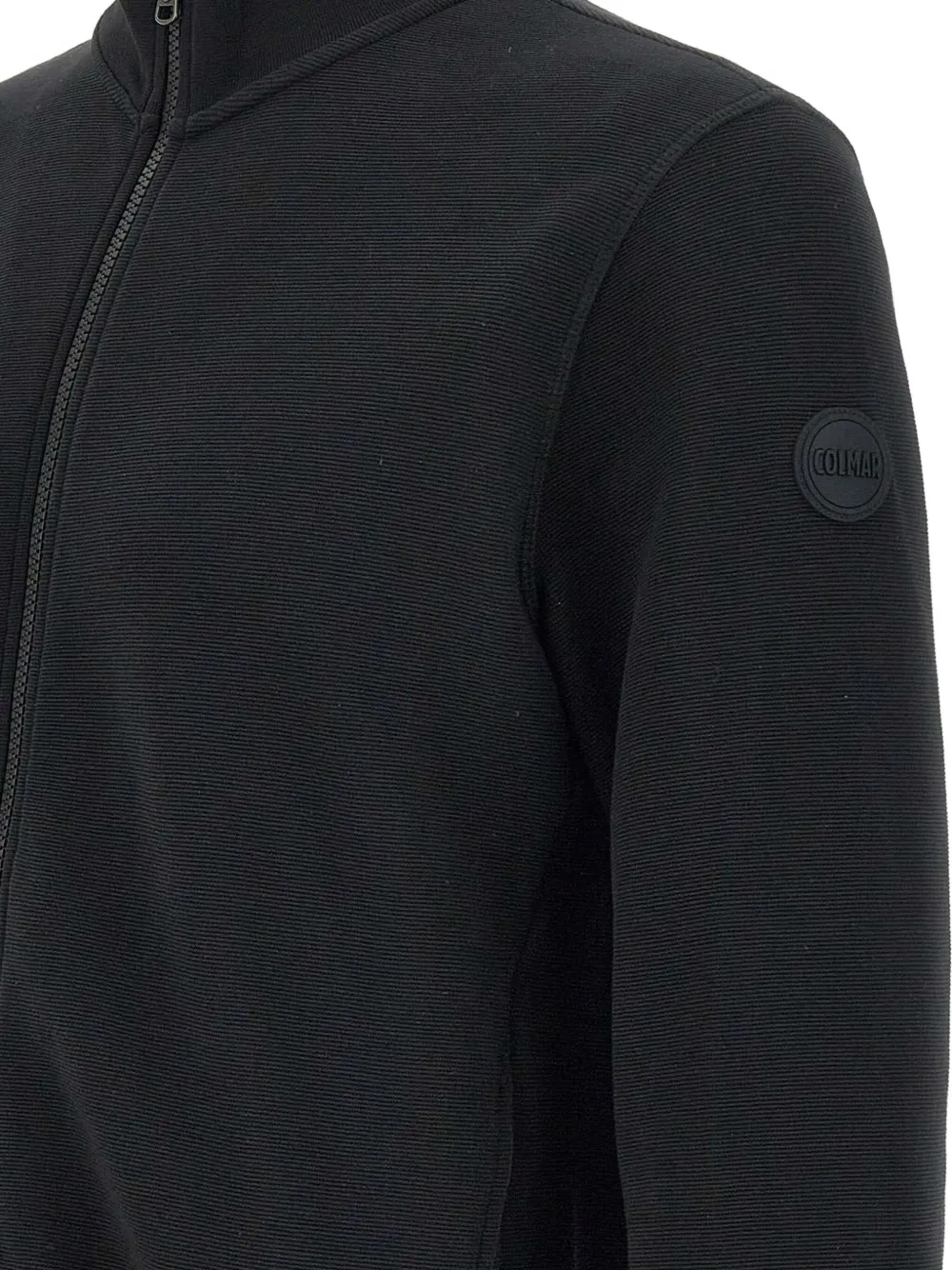 Colmar Sweater met rits en Ottomaans-effect Zwart