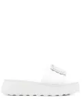 Casadei 40mm crystal-embellished sandals - White