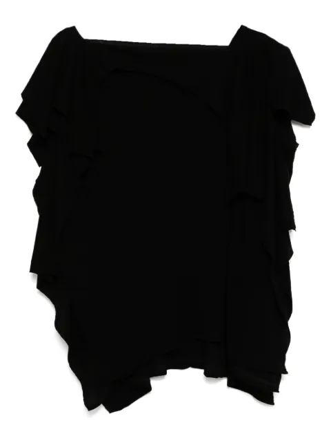 Yohji Yamamoto top drapeado con diseño retorcido