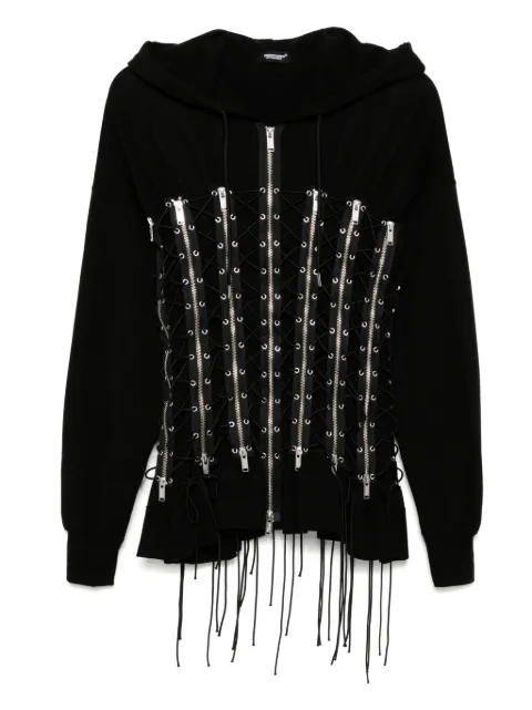 Undercover eyelet hoodie