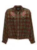 Undercover checked zip-up jacket - Grey