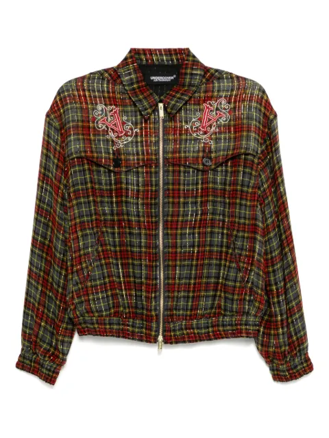Undercover checked zip-up jacket