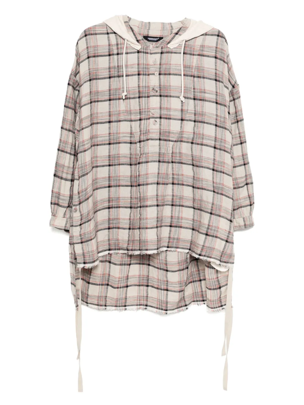 Undercover checked hoodie | Neutrals | Image 1