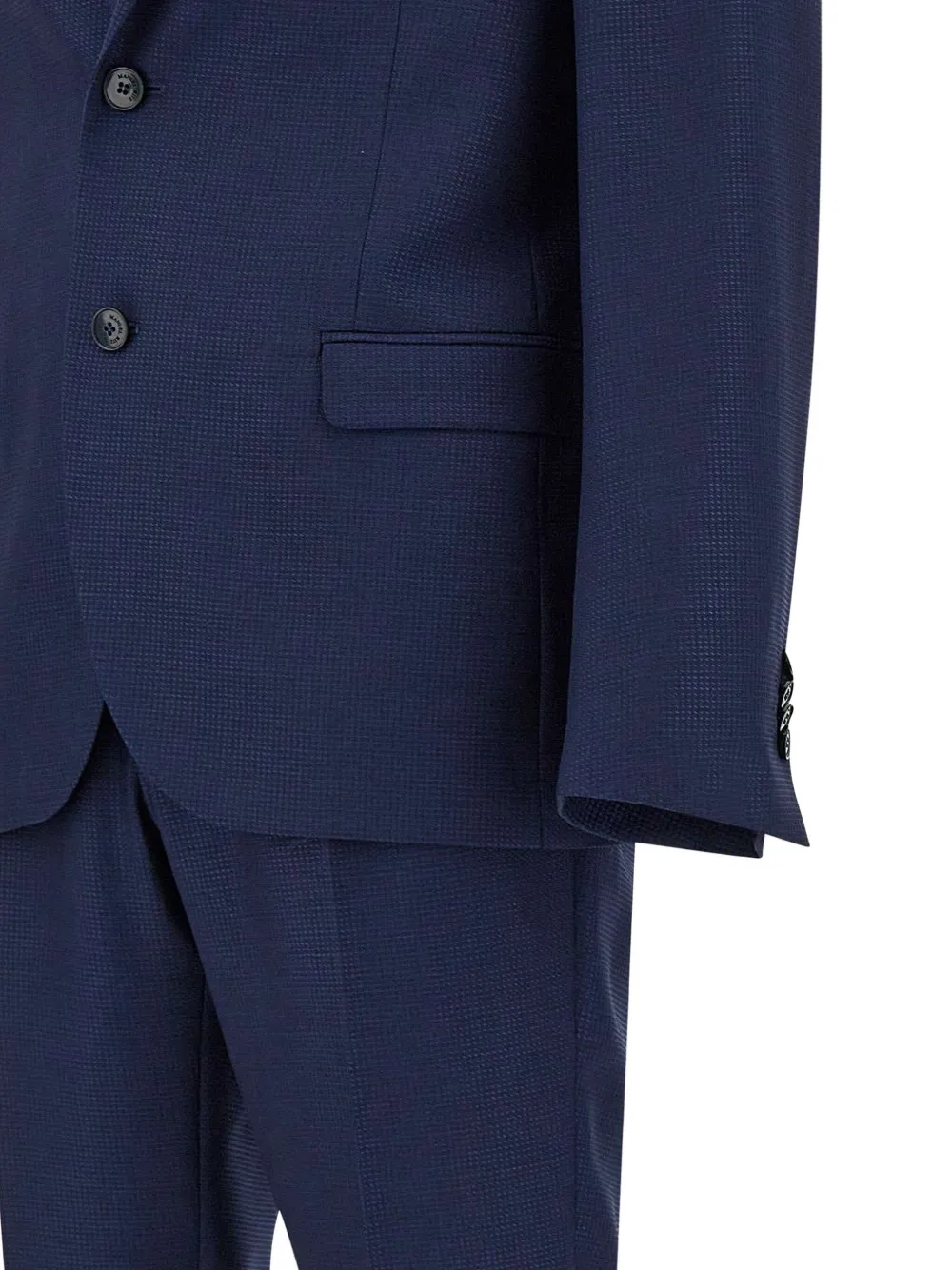 Manuel Ritz Pak met enkele rij knopen Blauw