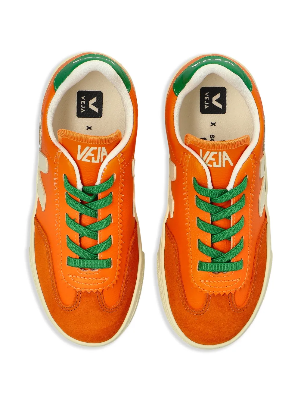 VEJA Kids x The Social Food Fury Volley leren sneakers Oranje