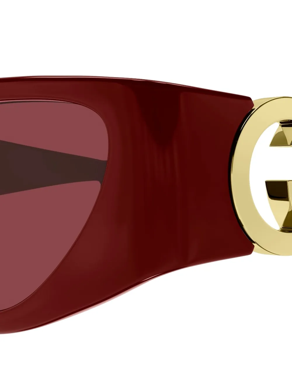 Gucci Eyewear Zonnebril met cat-eye montuur Rood