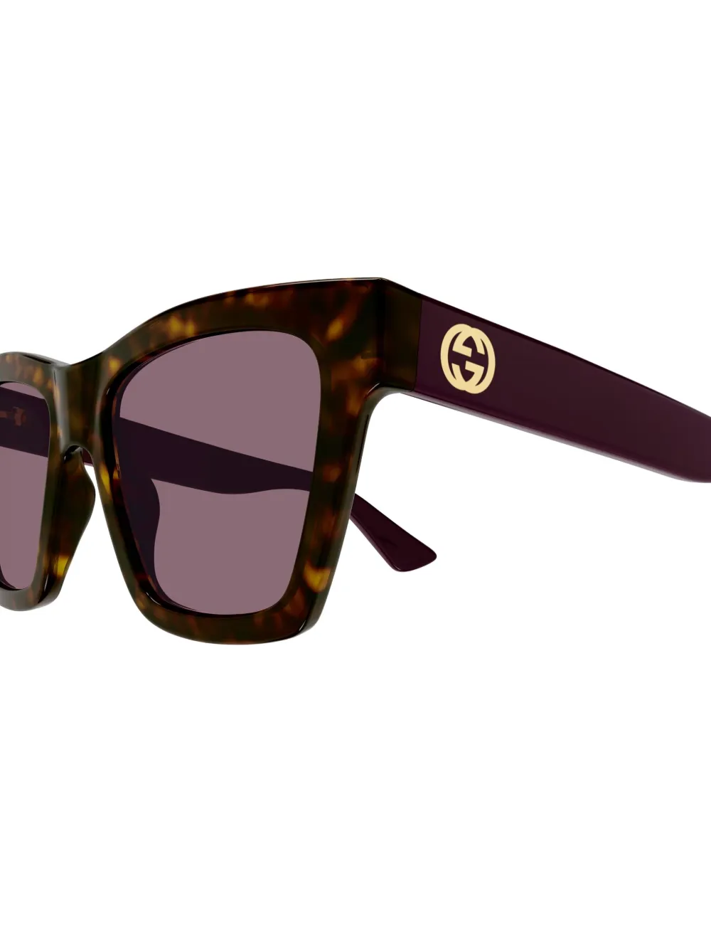 Gucci Eyewear Zonnebril met vierkant montuur Bruin