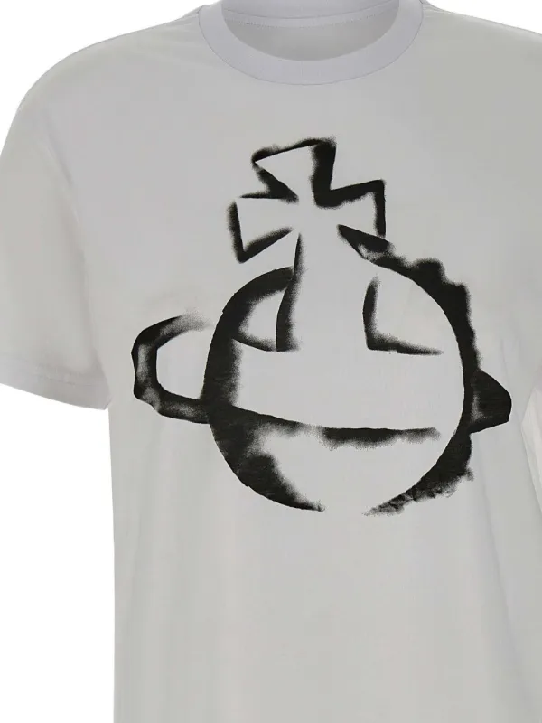 【送料&関税込】Vivienne Westwood orb Logo T-shirt Vivienne Westwood Orb logo-print T-Shirt | White | FARFETCH