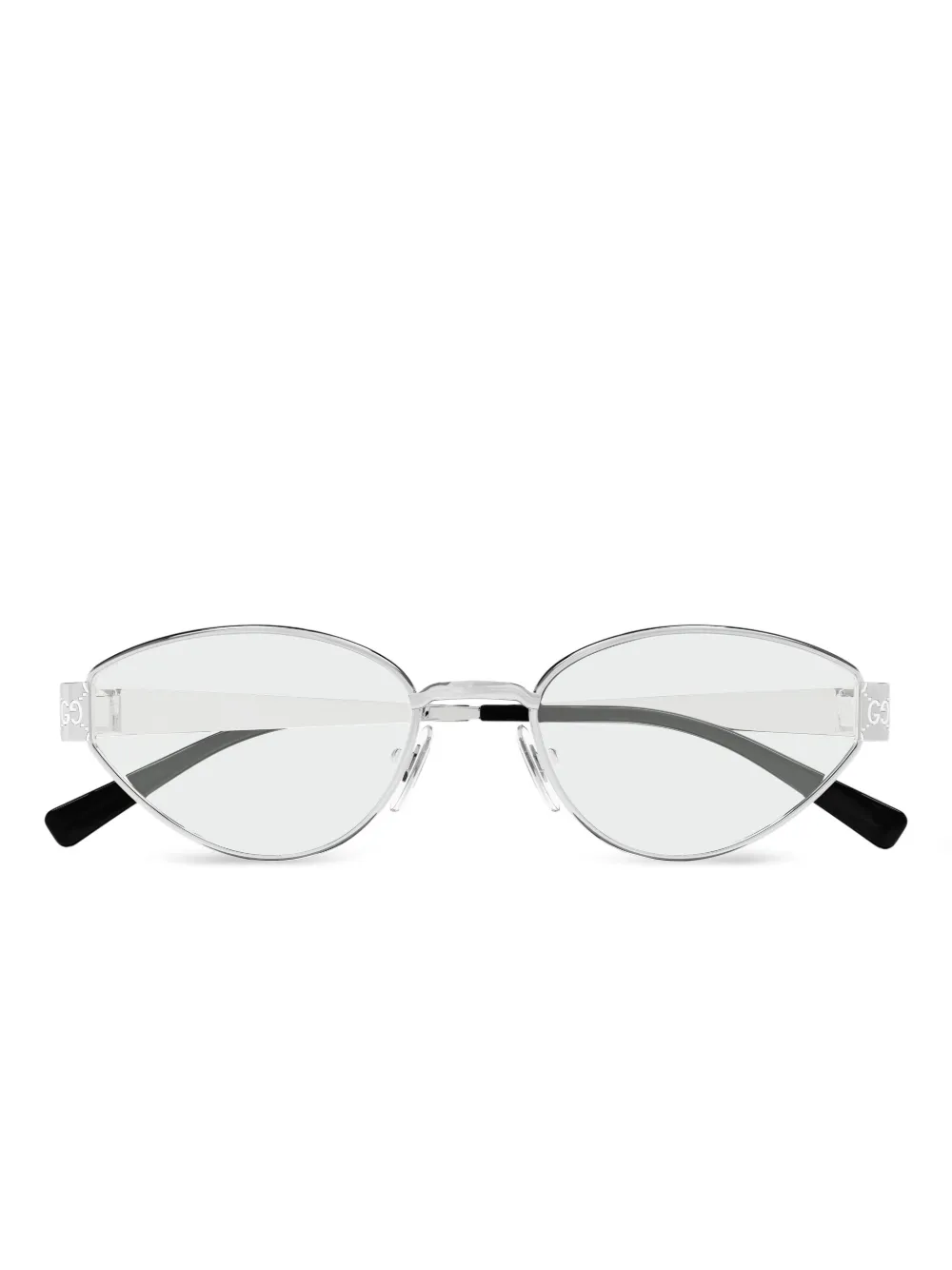 Gucci Eyewear lunettes de vue à monture ovale | argent | Image 1