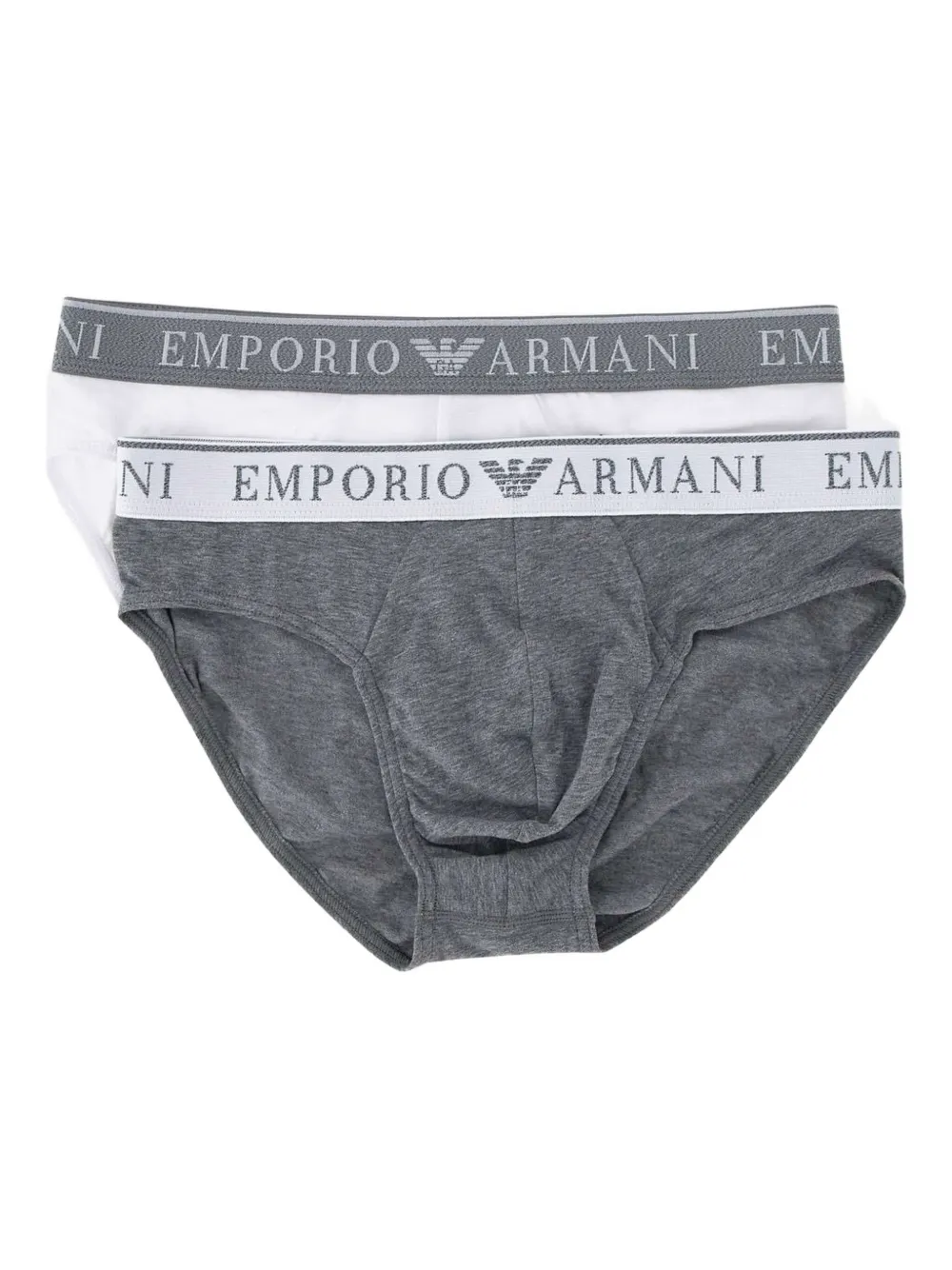 Emporio Armani ロゴ ブリーフ セット - グレー Emporio Armani ロゴ ブリーフ セット - グレー