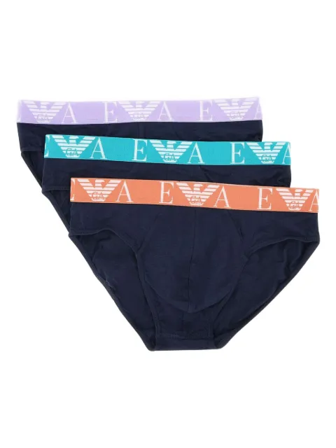 Emporio Armani set de  tres piezas de ropa interior con logo en la pretina