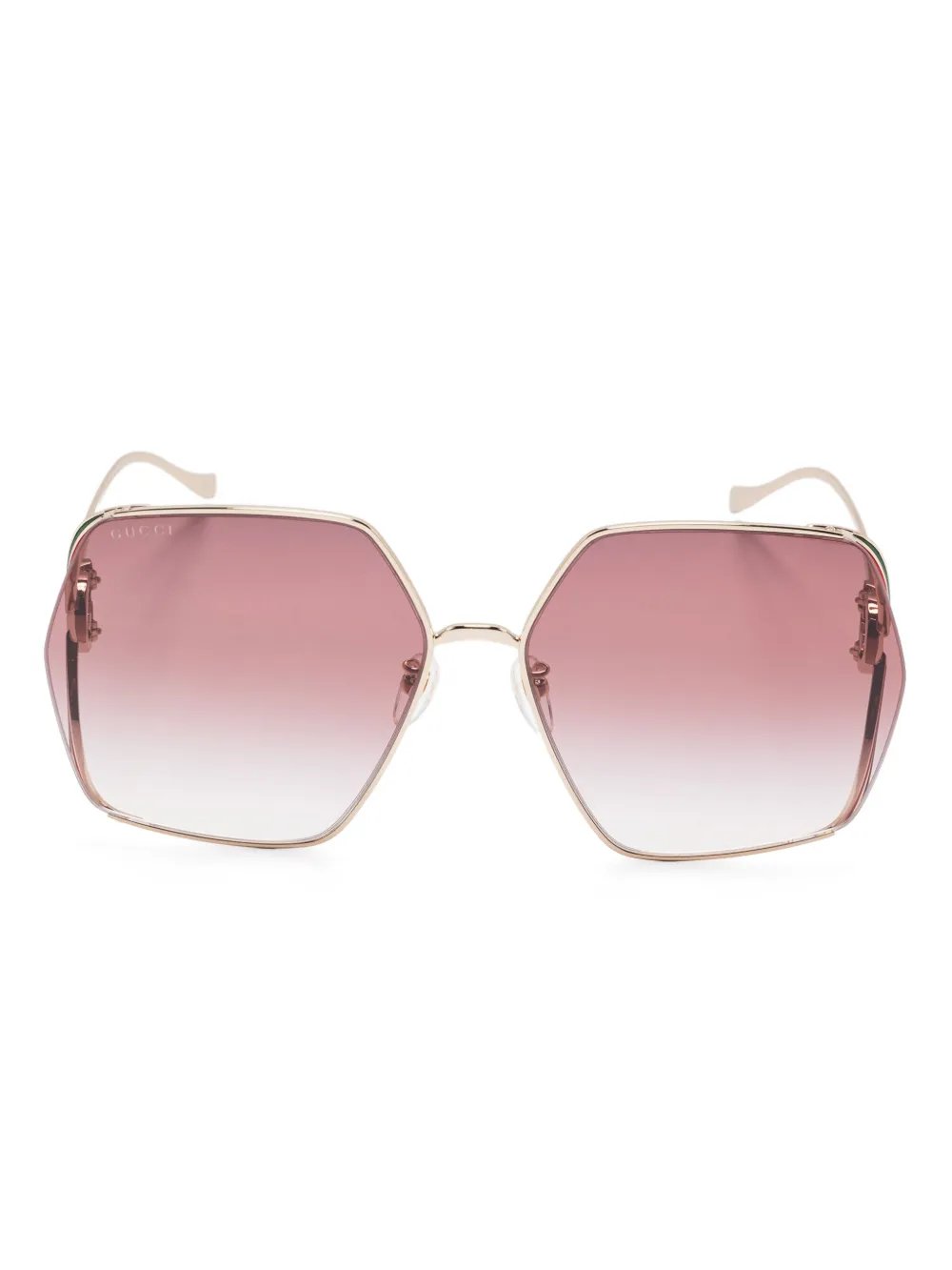 Gucci Pre-Owned Web-detail sunglasses | Gold | Image 1