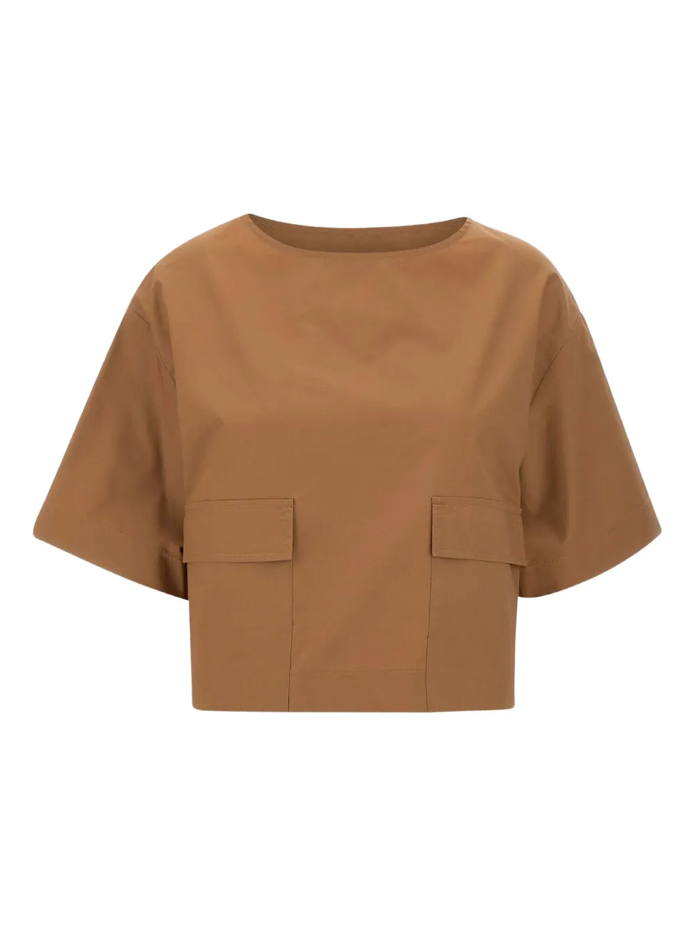 kaos blusa de algodón | marrón | Image 1