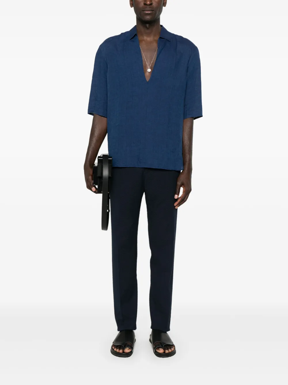 Tagliatore pleat-detailed trousers - Blauw