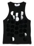 MSGM sequin-embellished tank top - Black