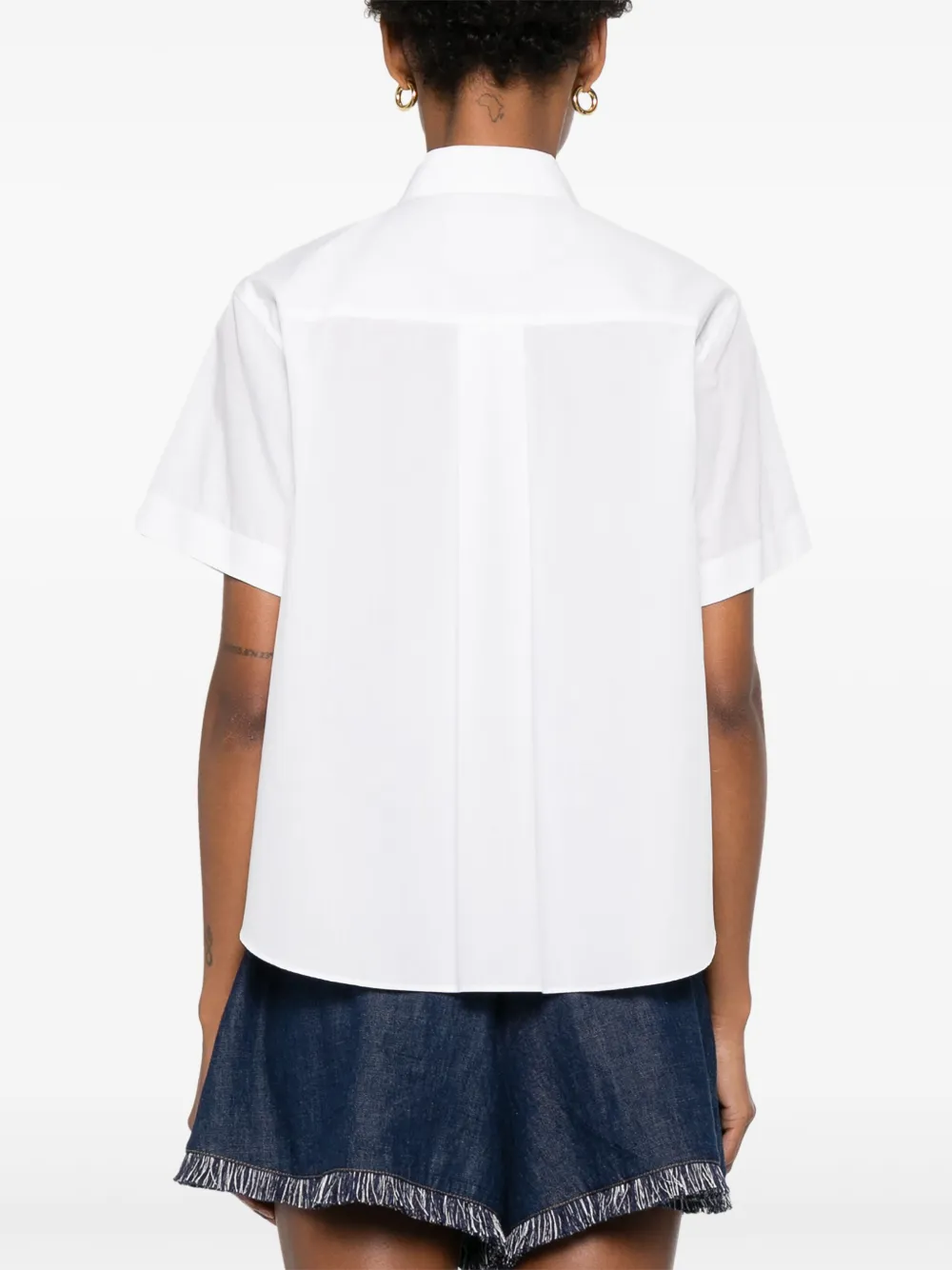 sacai Blouse met ruches Wit